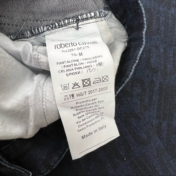 Rare Roberto Cavalli Logos Dark Wash Denim Jeans - Medium - Picture 8 of 8